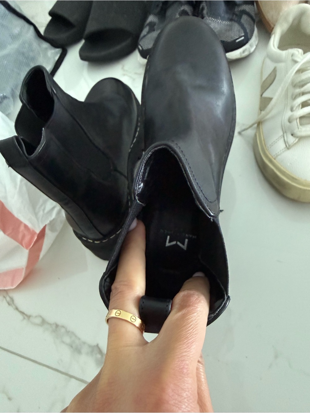 Black Women's Slip-On Chelsea Boots